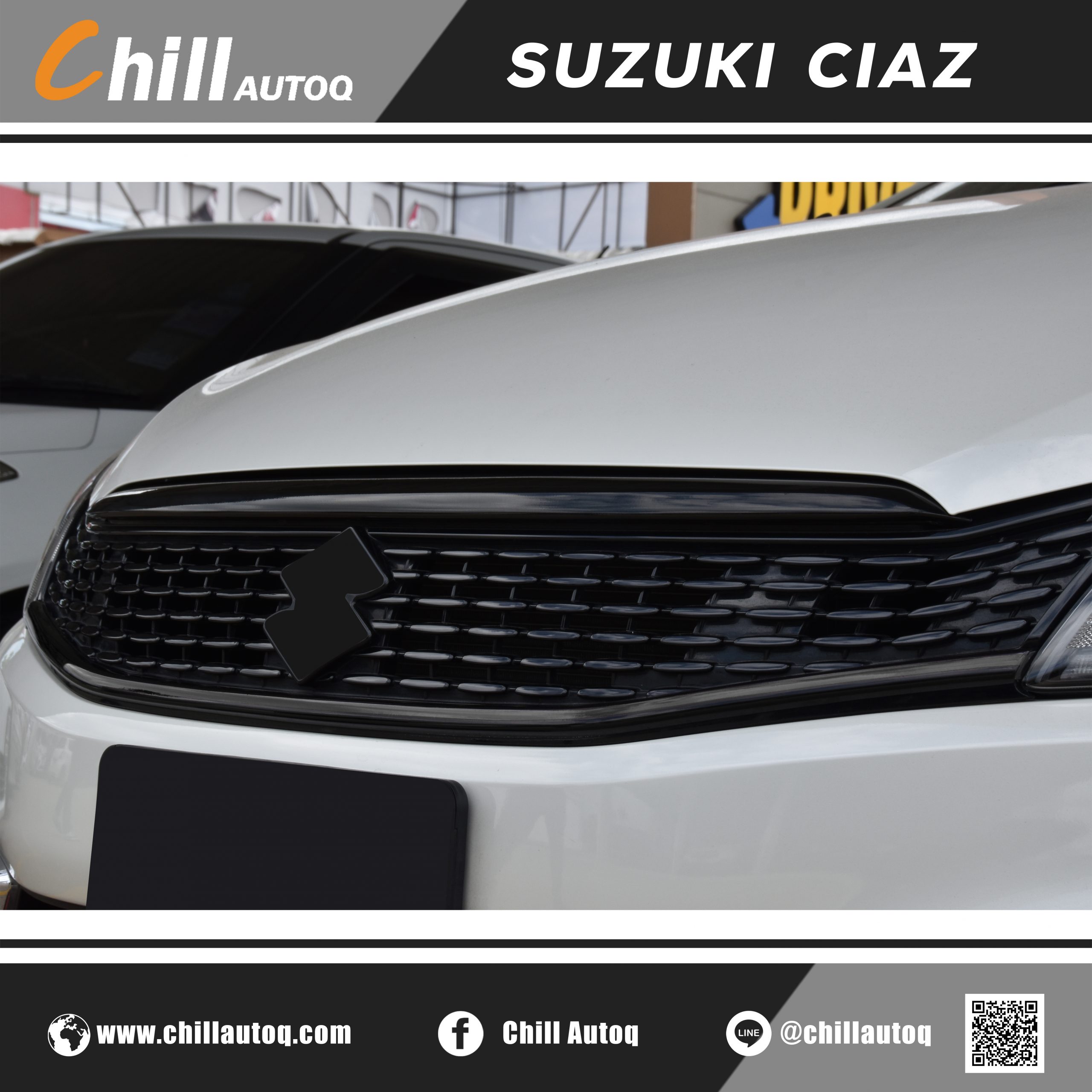 ครอบกระจัง  Ciaz  สีดำเงา